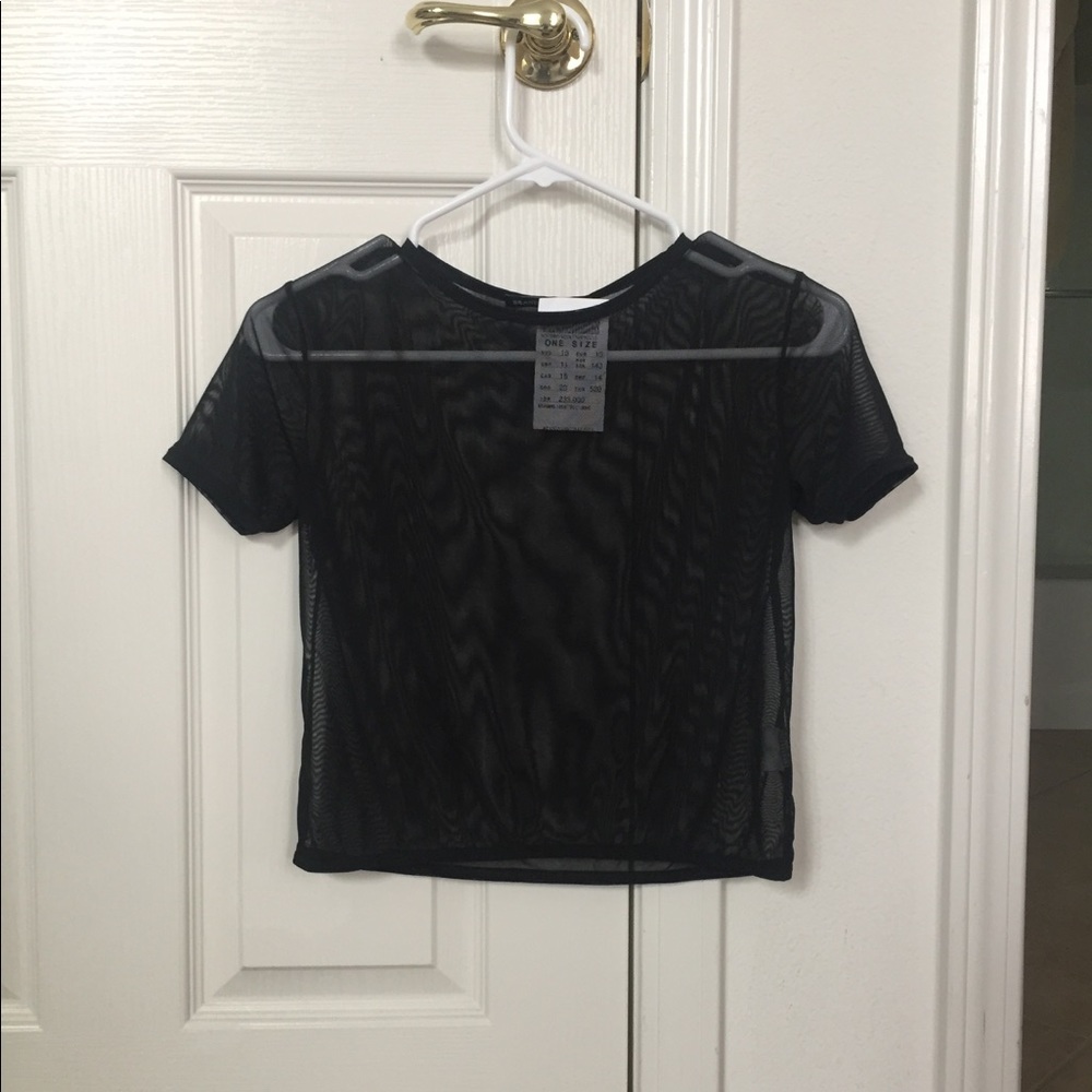 Brand new mesh brandy top